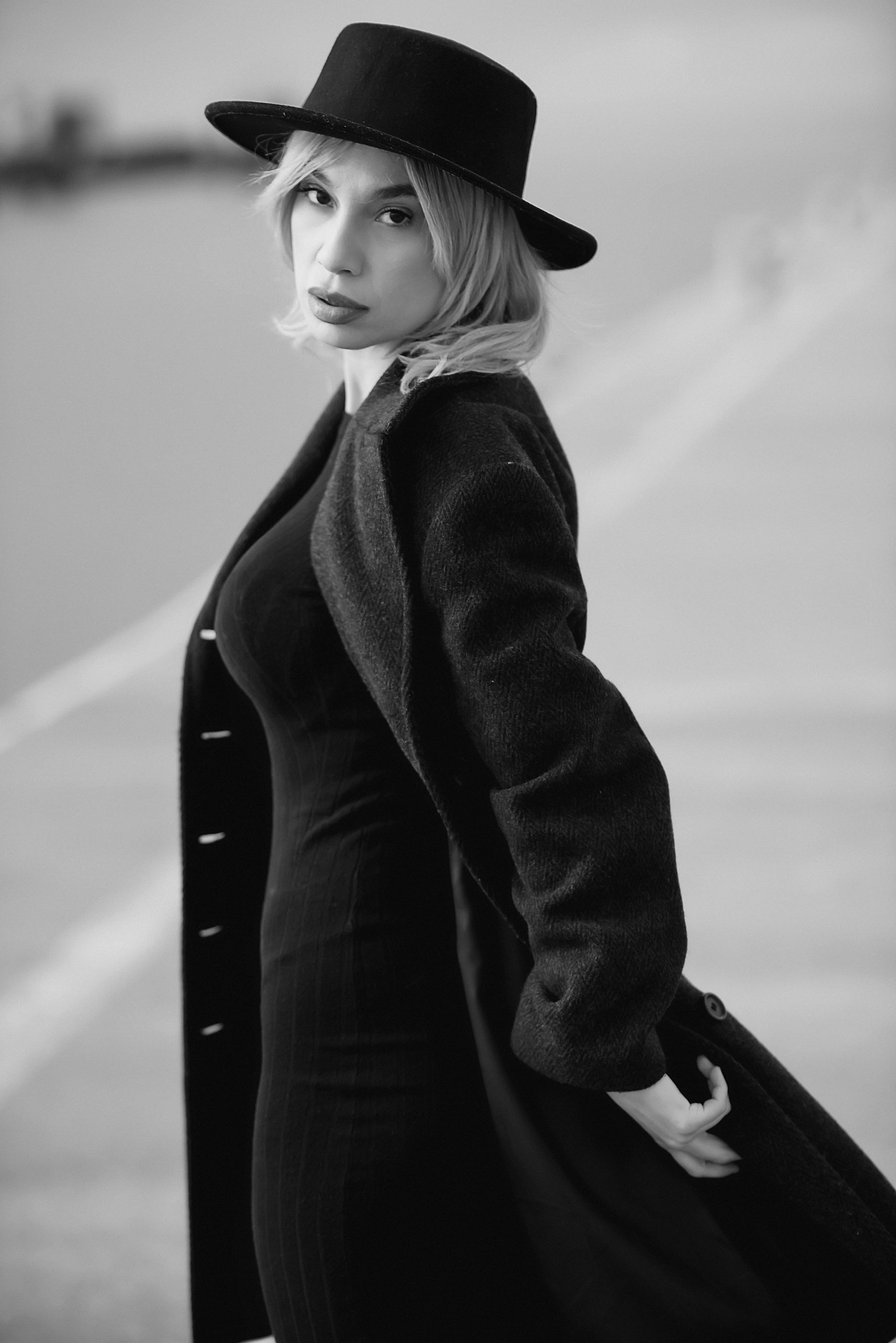 Eleganza d�inverno al faro di Fiumicino