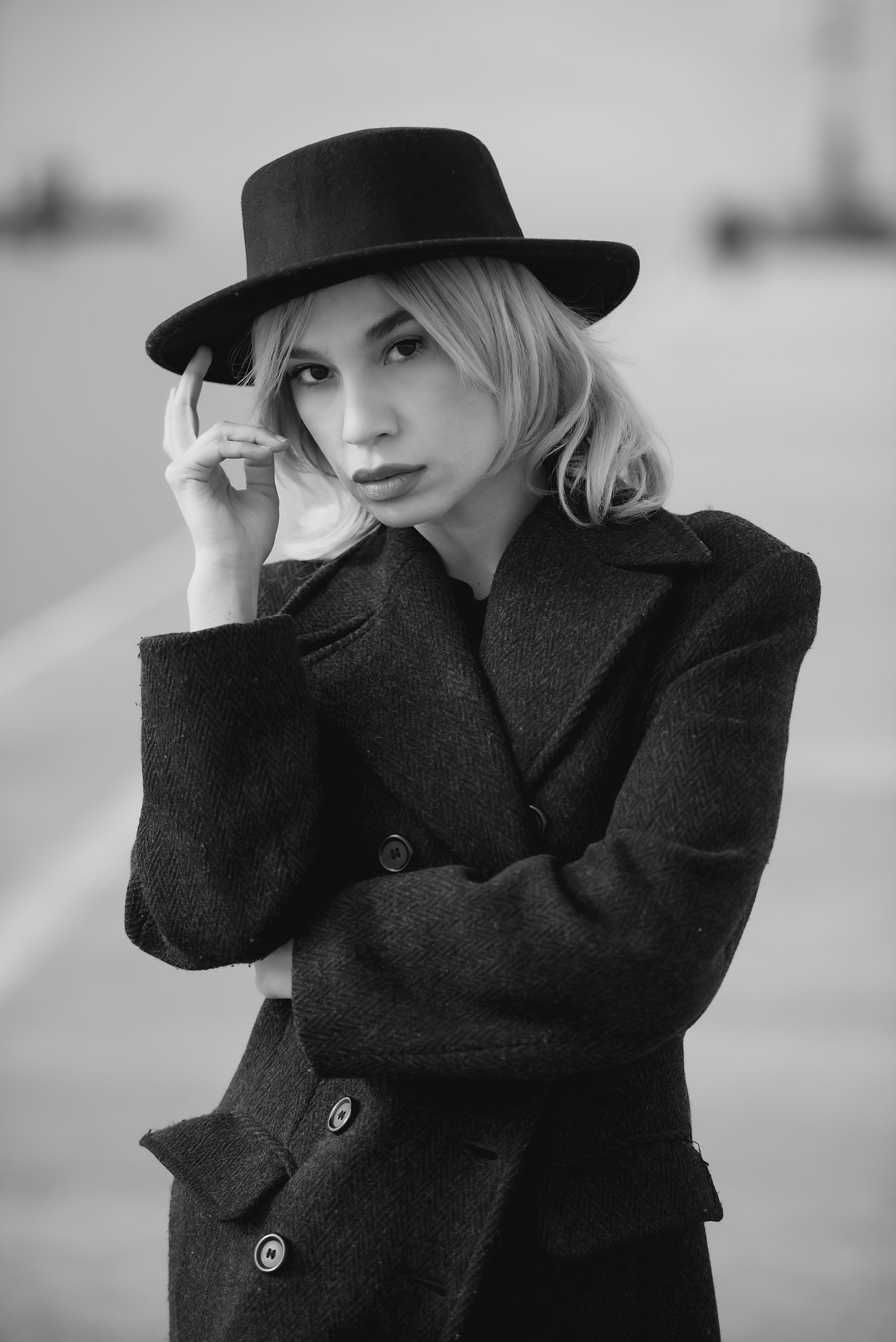 Eleganza d�inverno al faro di Fiumicino