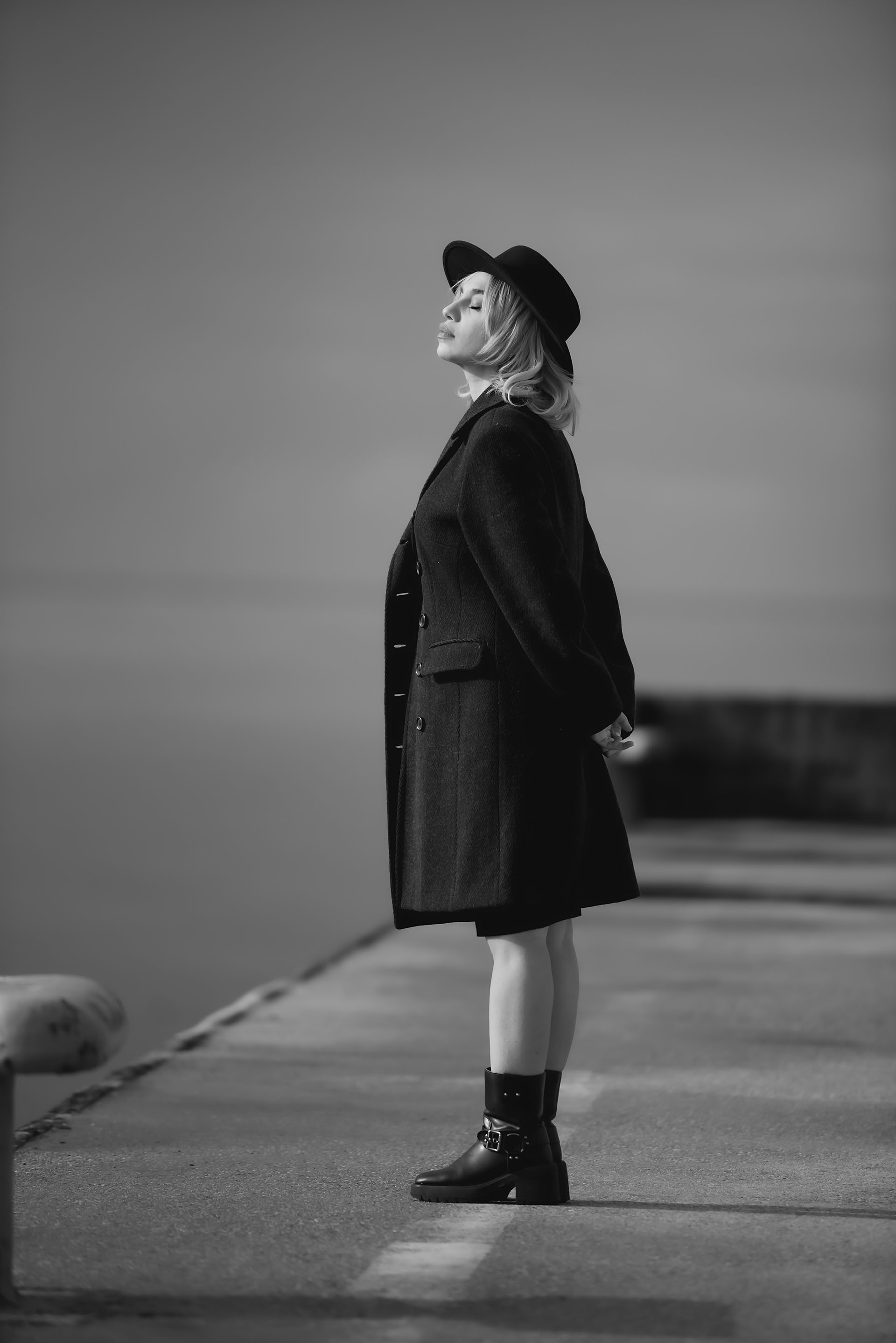 Eleganza d�inverno al faro di Fiumicino