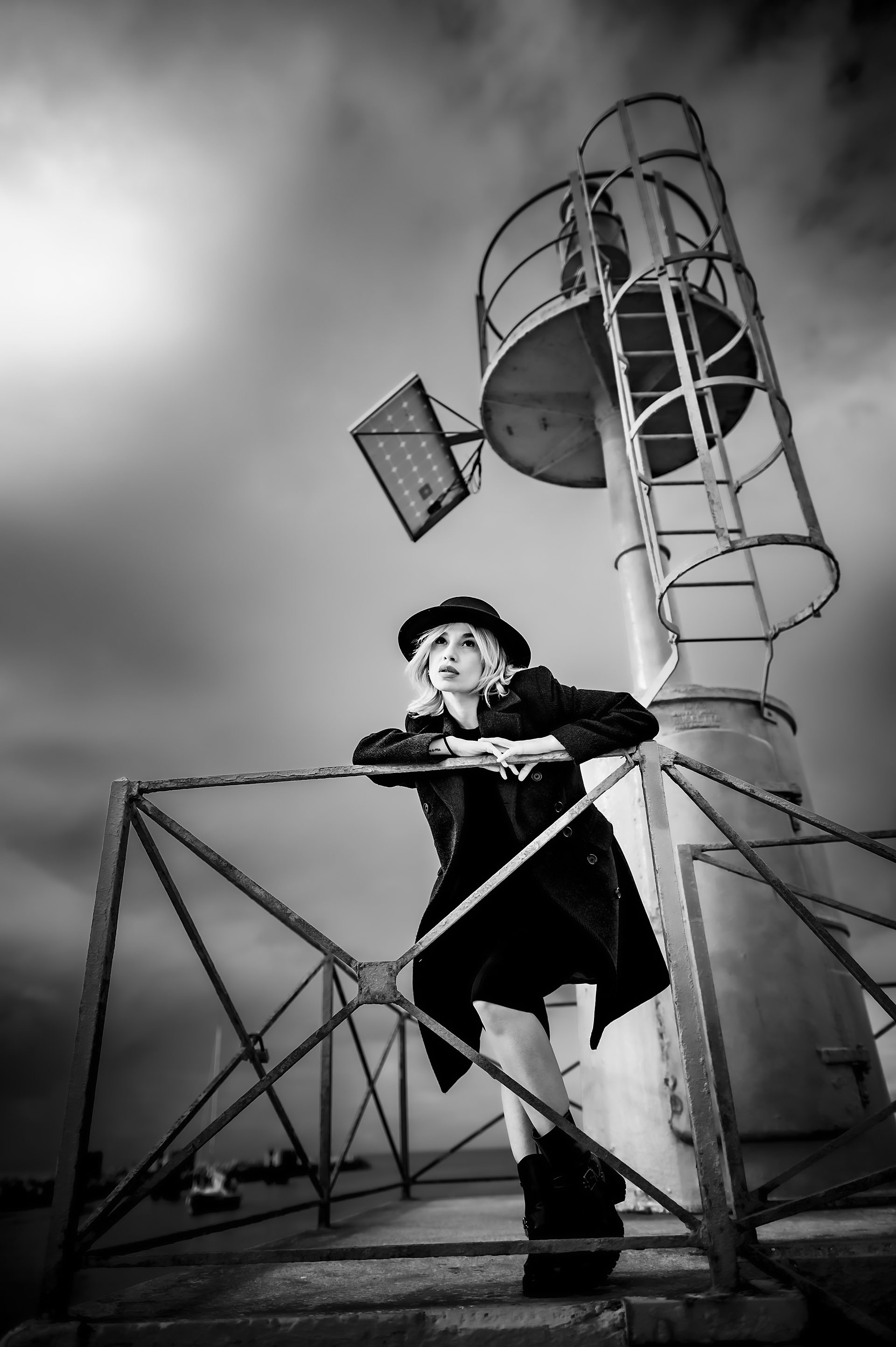 Eleganza d�inverno al faro di Fiumicino